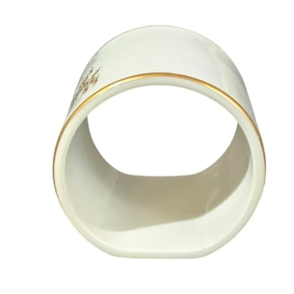 Fukagawa Arita Porcelain Pattern 901 Napkin Rings Set of 10 Hand Painted